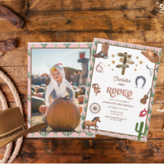 Rodeo Themed | Einladungen zum 1. Geburtstag