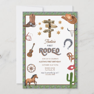 Rodeo Themed | Einladungen zum 1. Geburtstag