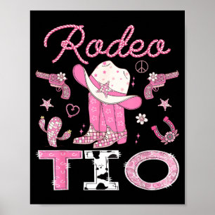 Rodeo Tio 1. Geburtstag Rosa Stiefel Disco Cowgirl Poster