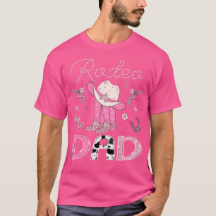Rodeo-Vater 1. Geburtstag Rosa Stiefel Disco-Cowgi T-Shirt
