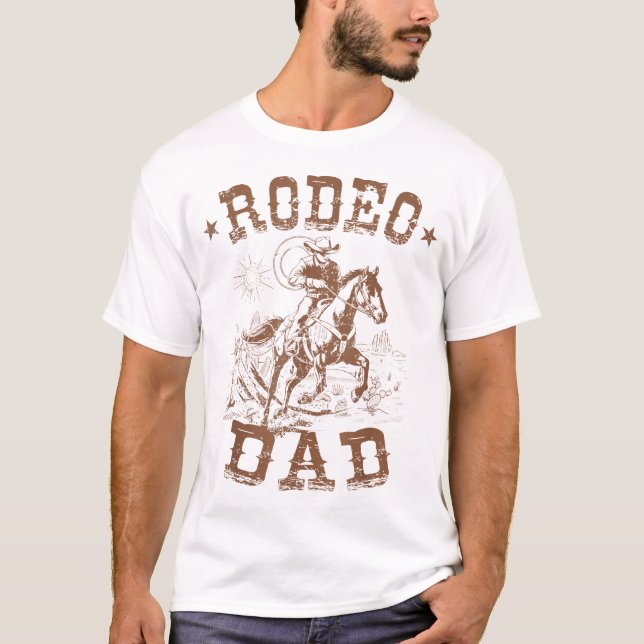 Rodeo Vater Western Cowboy Daddy Familienmatching T-Shirt (Vorderseite)