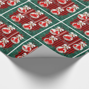 Rodeo-Verzierungs-Kranz-Grenzrot-Hintergrund Geschenkpapier