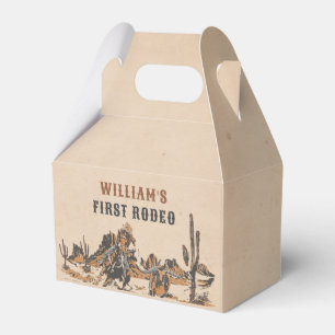 Rodeo Western Cowboy 1. Geburtstag Party Geschenkschachtel