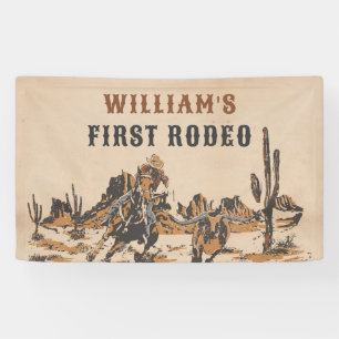 Rodeo Western Cowboy 1. Geburtstagsfeier Banner