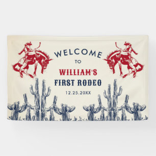Rodeo Western Cowboy 1. Geburtstagsfeier Banner