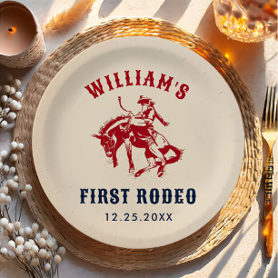 Rodeo Western Cowboy 1. Geburtstagsfeier Pappteller