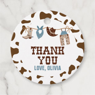 Rodeo Western Cowboy Baby Dusche Geschenkanhänger