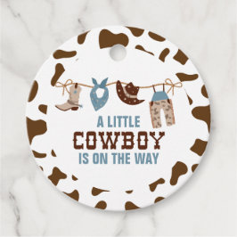 Rodeo Western Cowboy Baby Dusche Geschenkanhänger