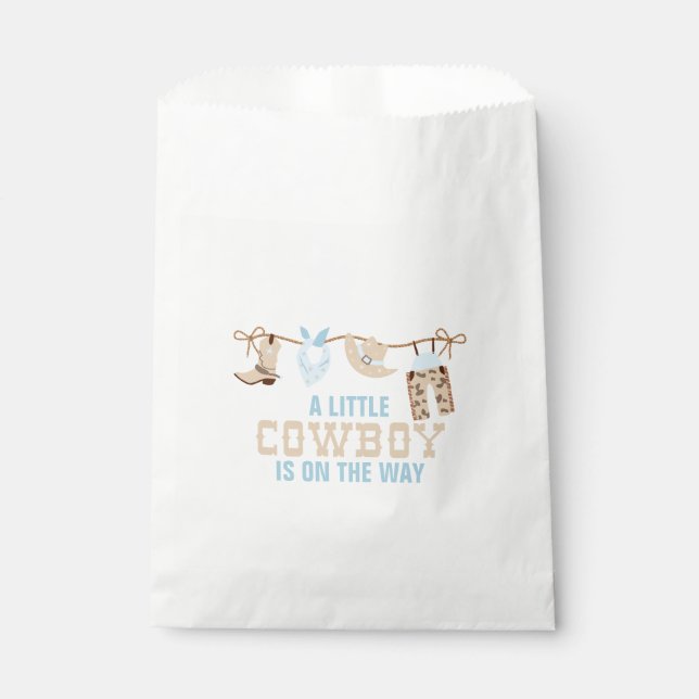 Rodeo Western Cowboy Baby Dusche Geschenktütchen (Vorderseite)