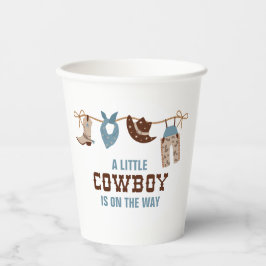 Rodeo Western Cowboy Baby Dusche Pappbecher