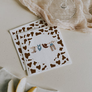 Rodeo Western Cowboy Baby Dusche Serviette