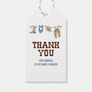 Rodeo Western Cowboy Babyparty Geschenkanhänger