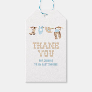 Rodeo Western Cowboy Babyparty Geschenkanhänger