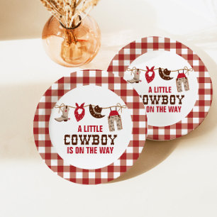 Rodeo Western Cowboy Babyparty Papier Teller