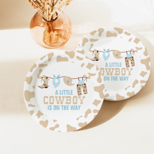 Rodeo Western Cowboy Babyparty Papier Teller
