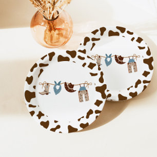 Rodeo Western Cowboy Babyparty Pappteller