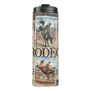Rodeo Western Cowboy Pferd Bocken Thermosbecher