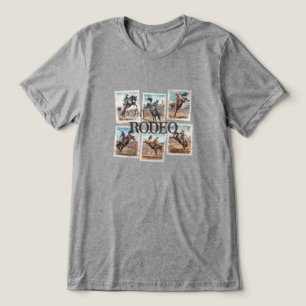 Rodeo Western Cowboy Pferd Bocken Tri-Blend Shirt