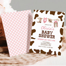 Rodeo Western Cowgirl Babydusche Einladung