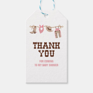 Rodeo Western Cowgirl Babydusche Geschenkanhänger