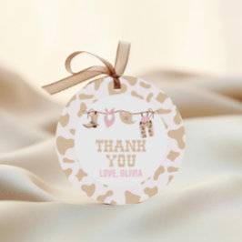 Rodeo Western Cowgirl Babydusche Pink Geschenkanhänger