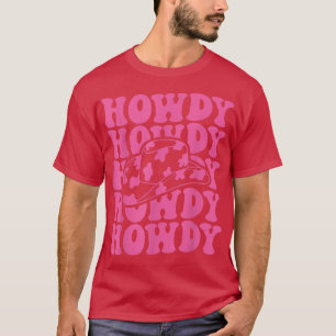 Rodeo White Howdy Western Retro Cowboy Hat Souther T-Shirt