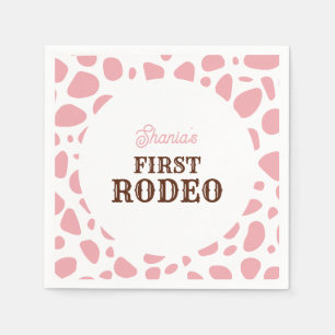 Rodeo Wild West Pink Girl Erstgeburt Serviette