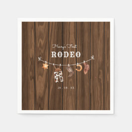 Rodeo Wild West rustic Western cowboy birthday Serviette