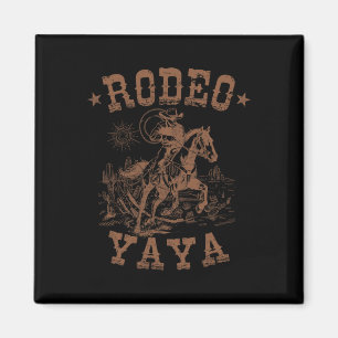 Rodeo Yaya Western Cowboy Family Matching Mother Magnet