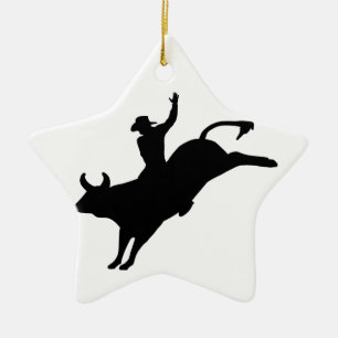Rodeoreiter Keramik Ornament