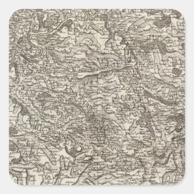 Rodez Quadratischer Aufkleber (Vorderseite)