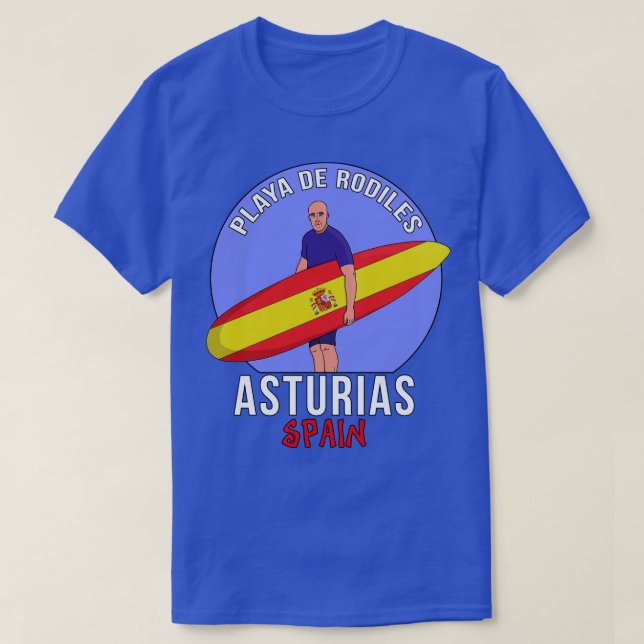 Rodiles Beach Asturias Spanien T-Shirt (Design vorne)