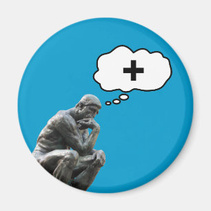 Rodin’s Thinker Statue - Think Positiv Magnet
