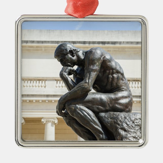 Rodin Thinker Ornament Aus Metall (Vorne)