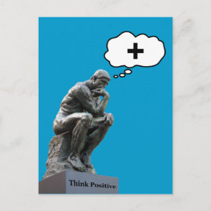 Rodins Denker-Statue - Denke Positiv Postkarte