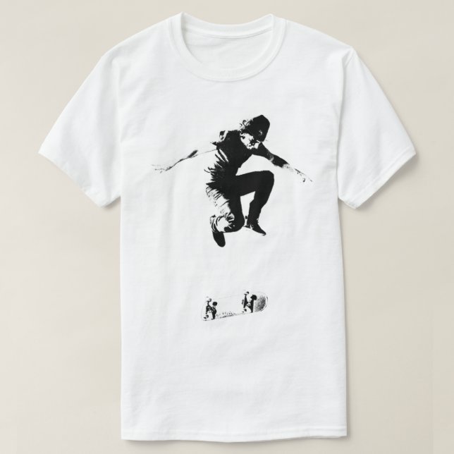 Rodney Mullen Treflip B_amp_W Graphic T-Shirt (Design vorne)