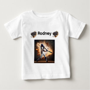 Rodney Name und Baseballbilder, Baby T-shirt