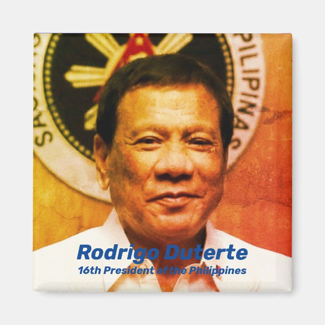 Rodrigo Duterte, 16. Präsident der Philippinen Magnet (Vorne)