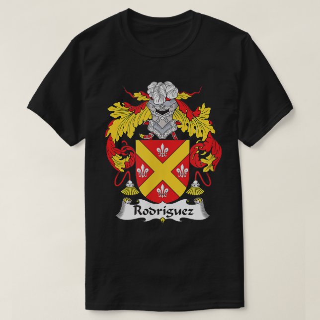 Rodriguez Coat of Arms  Family Crest  T-Shirt (Design vorne)