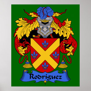 Rodriguez Coat of Arms Heraldic Print Poster
