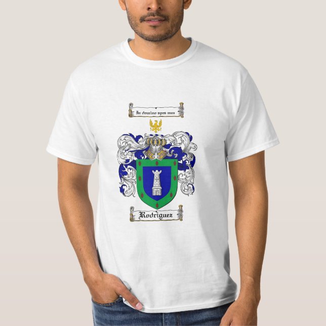 Rodriguez-Familienwappen - Rodriguez-Wappen T-Shirt (Vorderseite)