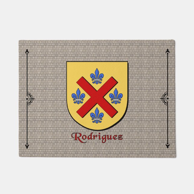 Rodriguez Historischer Schild auf Kobelstein Fußmatte (Vorderseite)