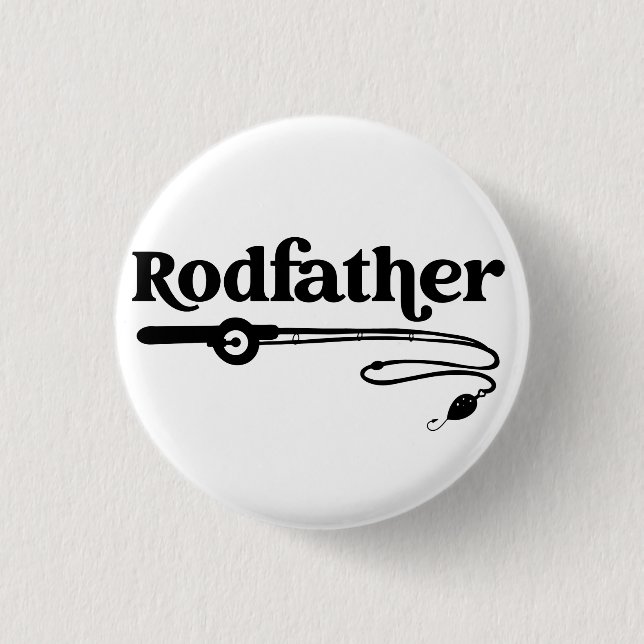 Rodvater Angelrute Väter, die Liebe zu fischen Button (Vorderseite)
