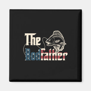 Rodvater Retro Groovy Fishing Lover Vathers D Magnet