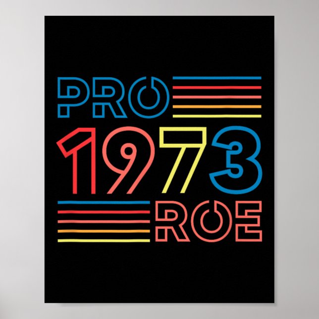 Roe 1973 Feminist Pro Choice Abortion Retro Poster (Vorne)