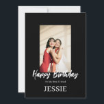 ROE Black & White Simple Birthday Best Friends Karte<br><div class="desc">Made for you!</div>