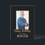 ROE Black & White Simple Birthday Husband Gruß Karte<br><div class="desc">Made for you!</div>