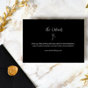ROE Black & White Simple Wedding Begleitkarte