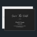 ROE Black & White Simple Wedding Save The Date<br><div class="desc">Made for you!</div>