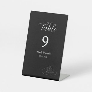 ROE Black & White Simple Wedding Sockelschild